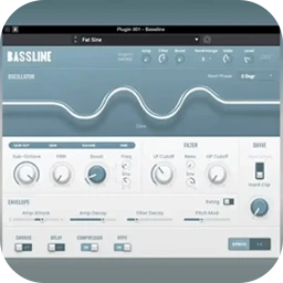 AIR Music Technology Bassline for Mac [单声道合成器音色，带有现代电子管温暖感]
