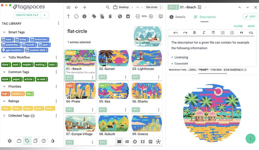 668b9f4244f06-tag-spaces-lite-screenshot1