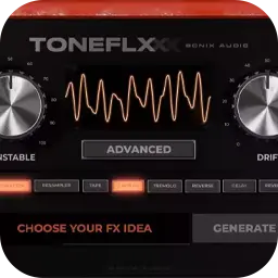 SoniX Audio TONEFLX for Mac [集成了8个踏板的全功能模拟风格效果器插件]