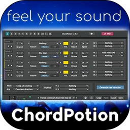 FeelYourSound ChordPotion for Mac [在几秒钟内创作出强劲而令人印象深刻的和声乐句。]